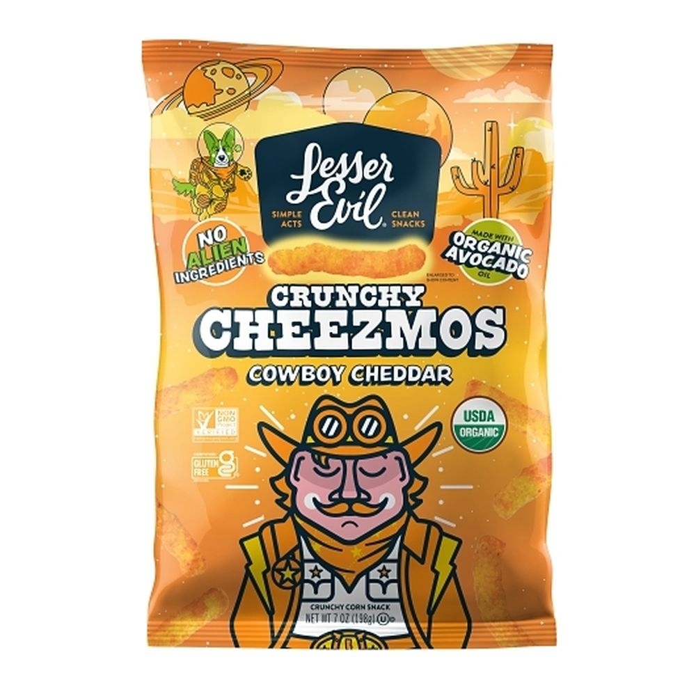 Organic Crunchy Cheezmos Cowboy Cheddar Cheese Puffs Chips