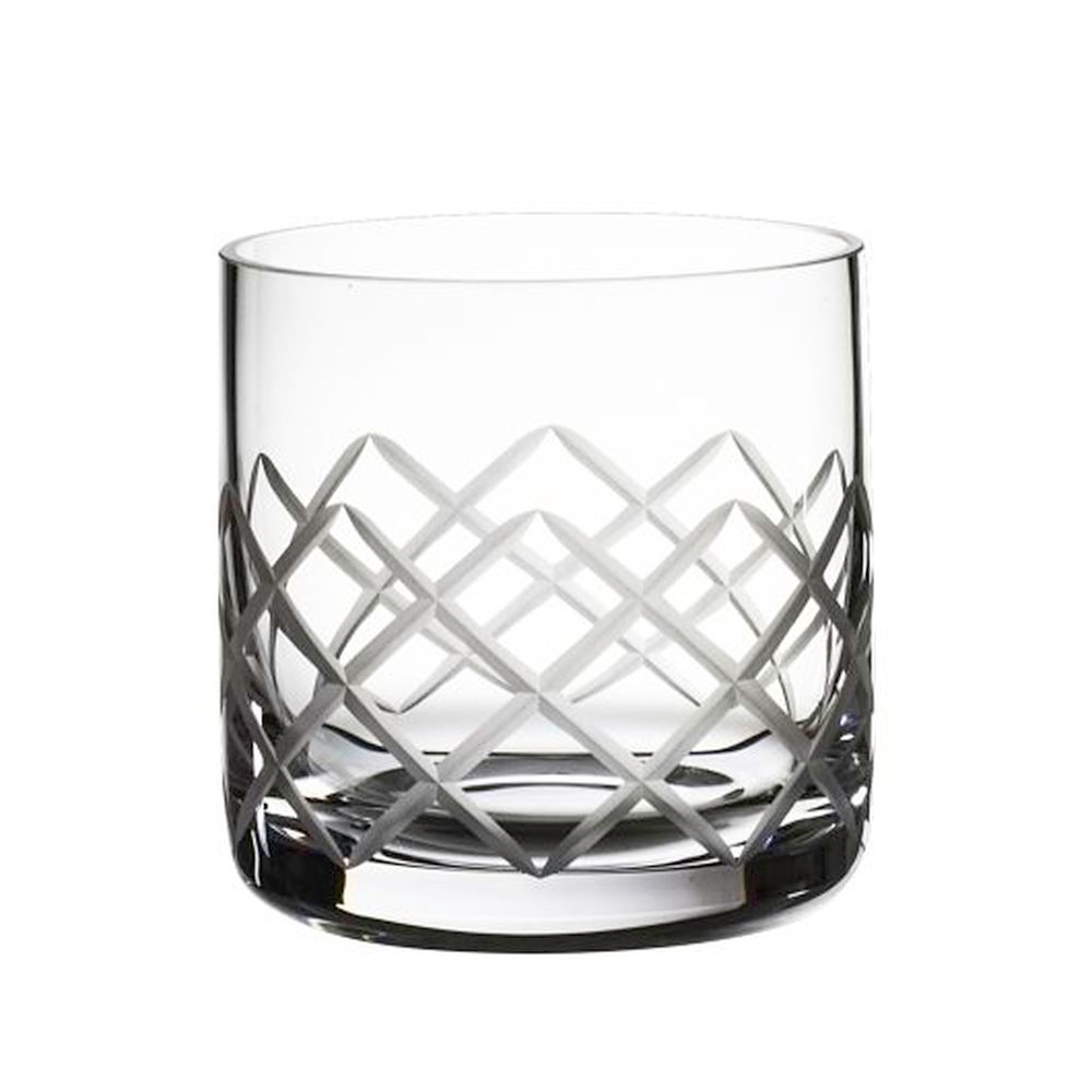 Diamond Cut Glass 12.5 Ounce Old Fashioned Tumbler, 24 count