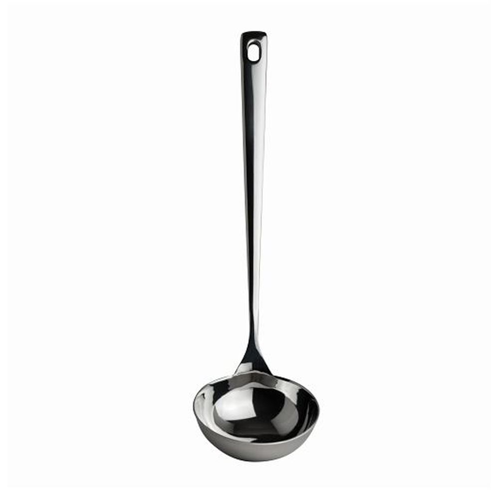 Hot Pots Stainless Steel 9 inch Medium Solid Ladle, 12 count