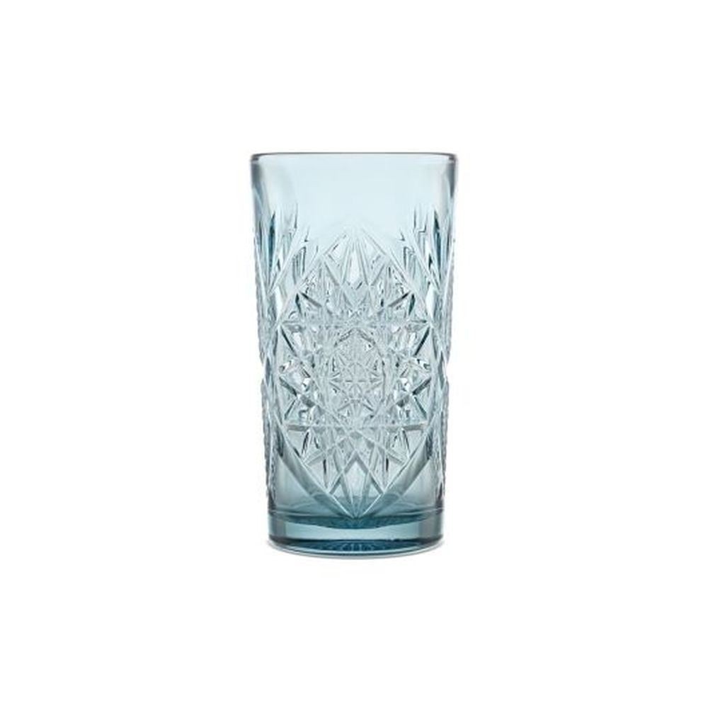 Storytellers Sapphire Glass Hobstar Cooler Tumbler