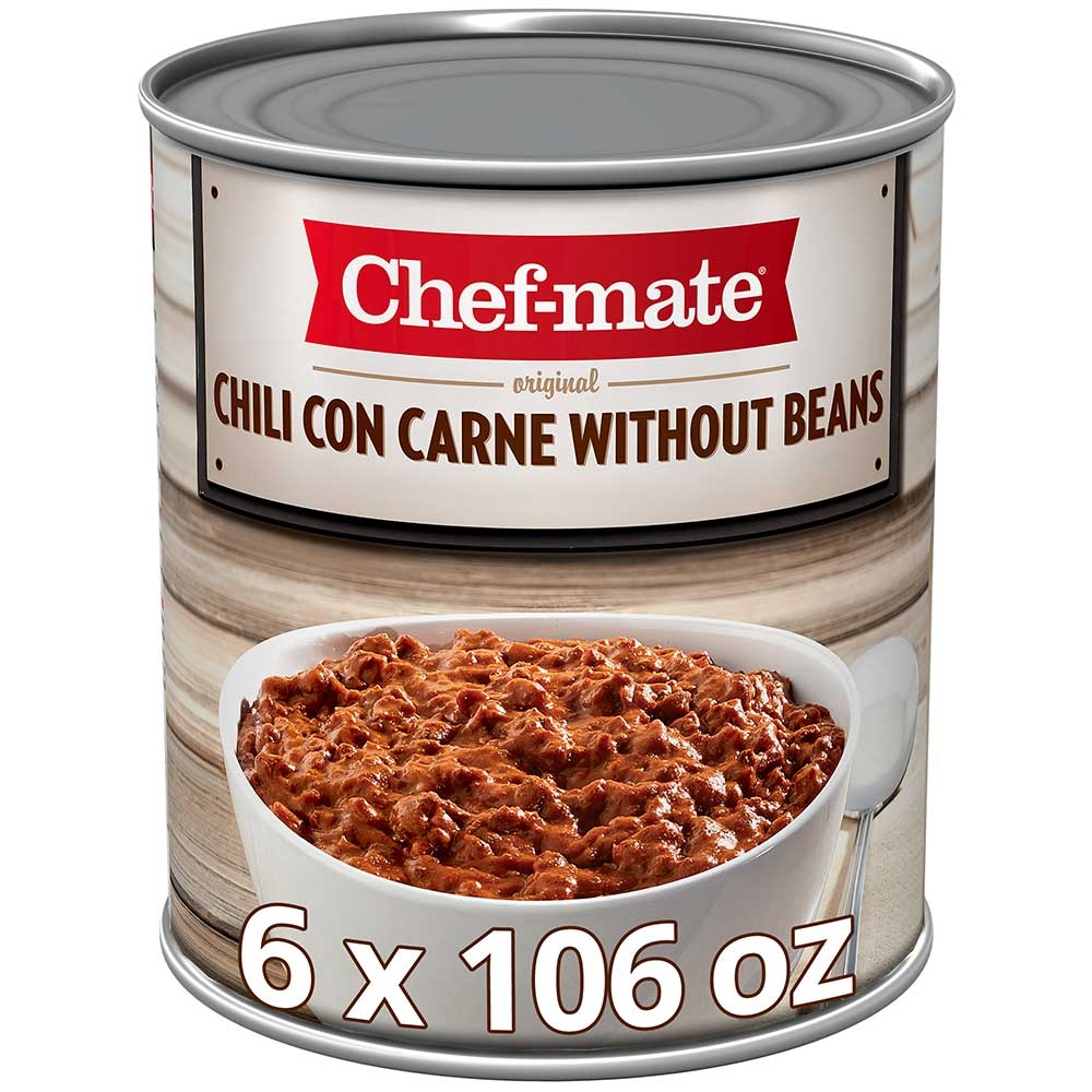 Chef-Mate Original Chili Con Carne without Beans - 106 oz. can, 6 per case