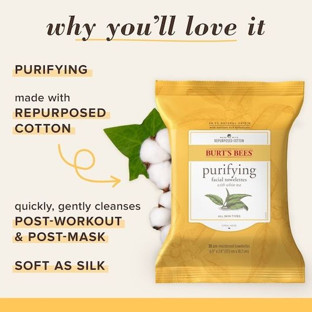 Facial Cleanser Towelettes with White Tea Extract