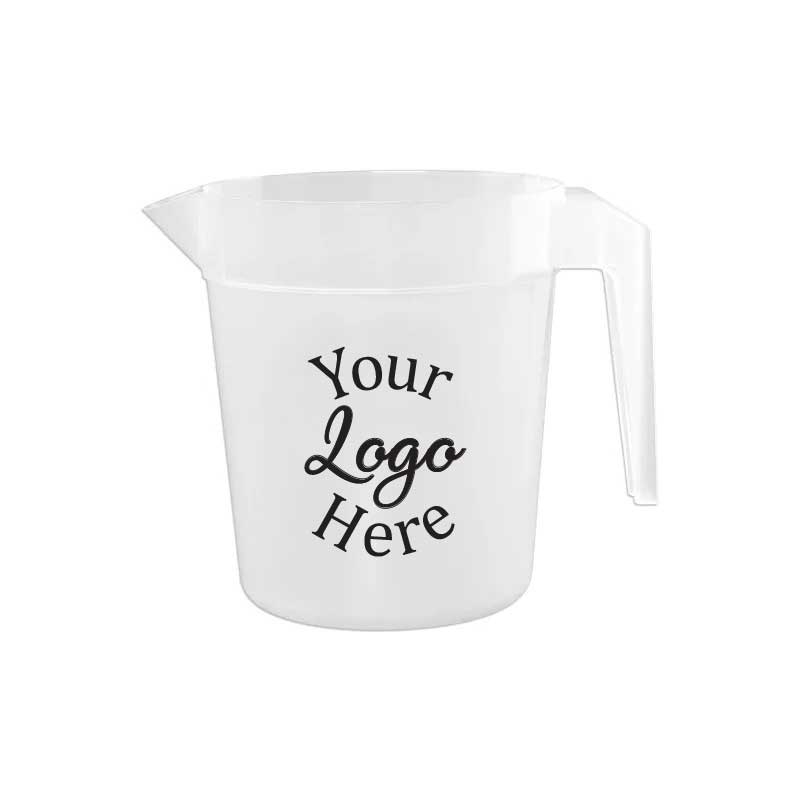 Natural Polypropylene Stackable Pitcher with 1 COLOR Custom Logo
