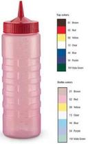 Vollrath Clear with Brown Cap Small Squeeze Dispenser -- 12 per case