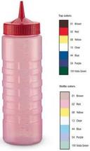 Vollrath Clear Wide Mouth Squeeze Bottle Dispenser with Purple Cap, 16 Ounce -- 12 per case