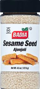 Badia Hulled Sesame Seed, 4.5 Ounce Bottle -- 6 per case