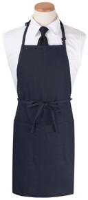 RITZ Chefs Line Navy Extra Long 3 Pockets Bib Apron