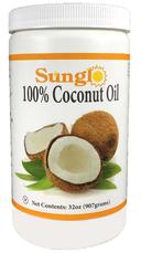 Sunglo 100 Percent Coconut Oil, 32 Ounce -- 6 per case.
