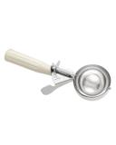 4 Ounce Ivory Stainless Steel Disher.