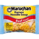 Maruchan 35 Percent Less Sodium Instant Beef Ramen Noodle Soup, 3 Ounce -- 24 per case.