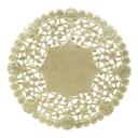 Lapaco Round Silver and Gold Foil Lace Doily, 6 inch -- 1000 per case.