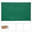 Lapaco Classic Basket Weave Light Weight Green Scalloped Edge Embossed Placemat -- 1000 per case.