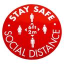 Daymark Circle Social Distancing Floor Decal, 16 inch Dia.