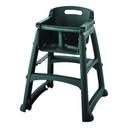 Rubbermaid Black Sturdy Chair High Chair with Wheels, 23.5 x 23.38 x 29.75 inch