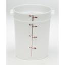 Cambro Polyethylene Round White Food Storage Container, 4 Quart Capacity