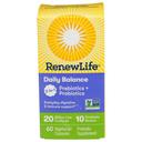 RenewLife Daily Balance 2-in-1 Prebiotics and Probiotics Capsule, 60 Vegetarian Capsules -- 6 per case