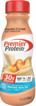 Premier Protein Peaches and Cream Protein Shake, 11.5 Fluid Ounce -- 12 per case
