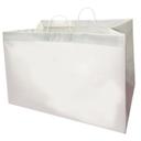Pak Sher Plastic White 22 x 14 x 15 inch Shopping Carry Out Bag, 50 count