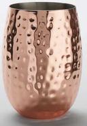 American Metalcraft Stainless Steel Copper Mirror Finish Hammered Double Wall Mule Cup, 14 Ounce