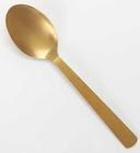 American Metalcraft Vintage Gold Hammered Solid Spoon, 10 inch Length