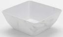 American Metalcraft White Marble Melamine Square Bowl, 127 Ounce