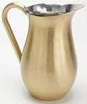 American Metalcraft Satin Finish Single Wall Gold Long Neck Bell Pitcher, 84 Ounce