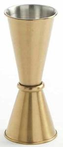 American Metalcraft Gold Brushed Stainless Steel Japanese Style Jigger, 1 x 1 1/2 Ounce