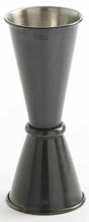 American Metalcraft Black Brushed Stainless Steel Japanese Style Jigger, 1 x 1 1/2 Ounce