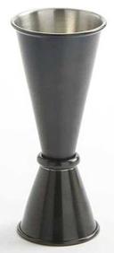 American Metalcraft Black Brushed Stainless Steel Japanese Style Jigger, 1 x 2 Ounce