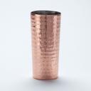 American Metalcraft Copper Color Hammered Stainless Steel Collins Glass, 14 Ounce