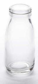 American Metalcraft Glass Milk Bottle, 6 Ounce