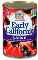 Early California Large Pitted Black Ripe Olives, 6 Ounce -- 12 per case