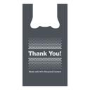 Hilex HDPE Thank You Stock Print Black T-Shirt Bag, 11.5 x 6.5 x 21 - 12 x 5 inch -- 1000 per case