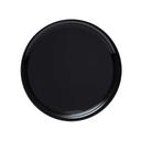 WNA Checkmate Polystyrene Black Round Tray with High Edge, 12 inch -- 25 per case.