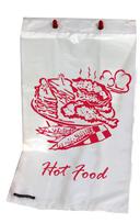 Pak Sher White Colored Tab Hot Food Bag -- 1000 per case.