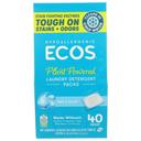 Ecos Free and Clear Plant Powered Laundry Detergent Packs, 40 count -- 6 per case