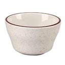 Vertex China Caravan Brown Speckled Double Band Undecorated American White Bouillon, 4 inch -- 36 per case.