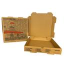 Nemco Kraft / Kraft B Flute Kraft Print Pizza Cafe Box, 12 x 12 x 2 inch -- 50 per case
