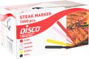 Cellucap Medium White Steak Marker - 1000 per pack -- 5 packs per case.