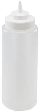 Winco Clear Wide Mouth 32 Ounce Squeeze Bottle, 6 count per pack