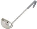 Winco Stainless Steel Gray Handle Ladle, 12 Ounce -- 12 per case
