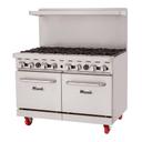 Migali Liquid Propane 8 Burners Range with 2 Ovens, 48 inch Width x 31 inch Depth x 56.4 inch Height
