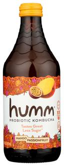 Humm Organic Mango Passionfruit Kombucha, 14 Fluid Ounce -- 12 per case.
