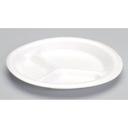 Genpak White Celebrity Non Laminated 3 Compartment Plate, 8.88 inch -- 500 per case