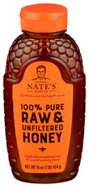 Nature Nates 100 Percent Pure Raw and Unfiltered Honey, 16 Ounce