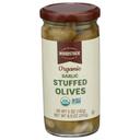 Woodstock Organic Garlic Stuffed Olives, 8.5 Ounce -- 12 per case