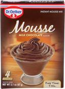 Dr Oetker Supreme Milk Chocolate Instant Mousse Mix, 3.1 Ounce -- 12 per case
