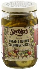 Sechlers Sweet Bread and Butter Cucumber Slices, 16 Ounce -- 6 per case