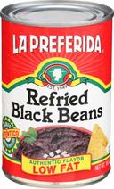 La Preferida Fat Free Refried Black Beans, 16 Ounce -- 12 per case