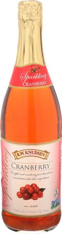 R.W. Knudsen Cranberry Sparkling Juice, 25.4 Fluid Ounce -- 12 per case